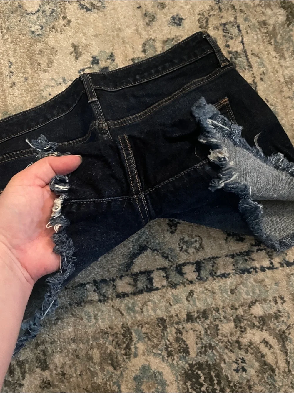Women's Dark Wash Denim Shorts